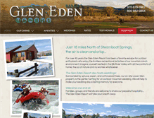 Tablet Screenshot of glenedenresort.com